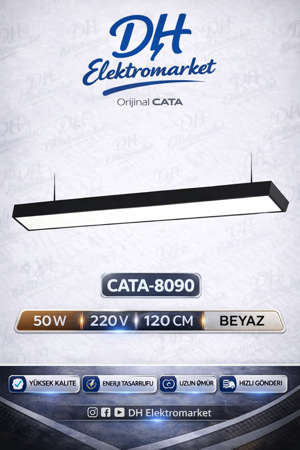 CATA CT-9080B LED Lineer Armatür 50W 120 cm