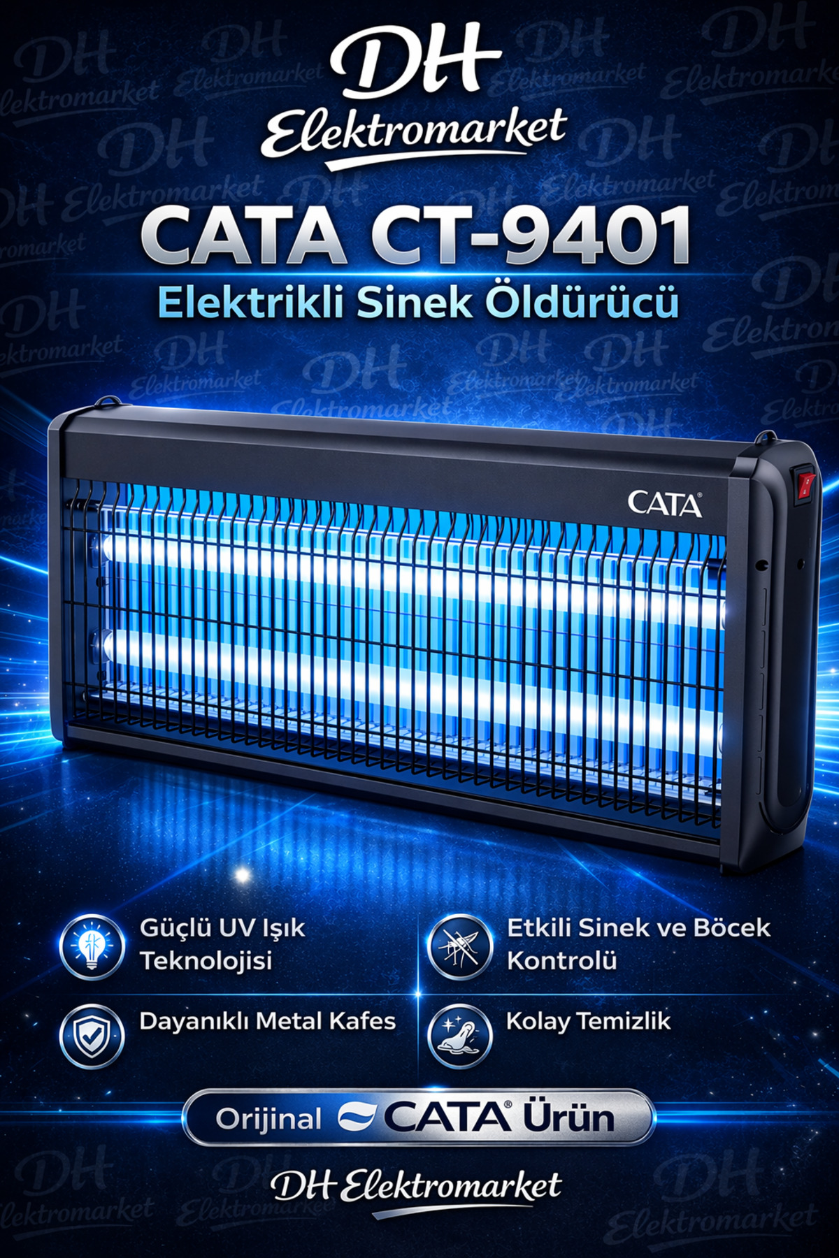 CATA CT-9401 UV Işıklı Elektrikli Sinek Öldürücü 2x20W